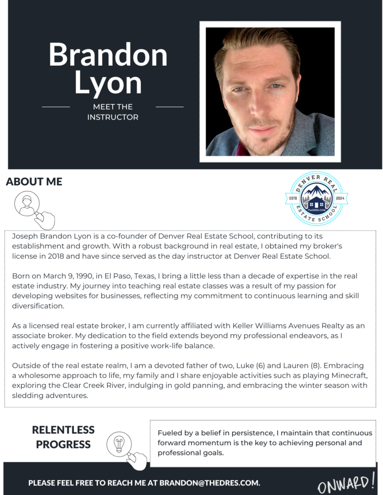 Brandon Lyon the Co-Founder of Denver Real Estate School & his Bio.
